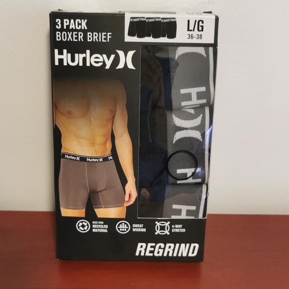 Hurley men's 3 pack boxer briefs size L - Picture 1 of 4